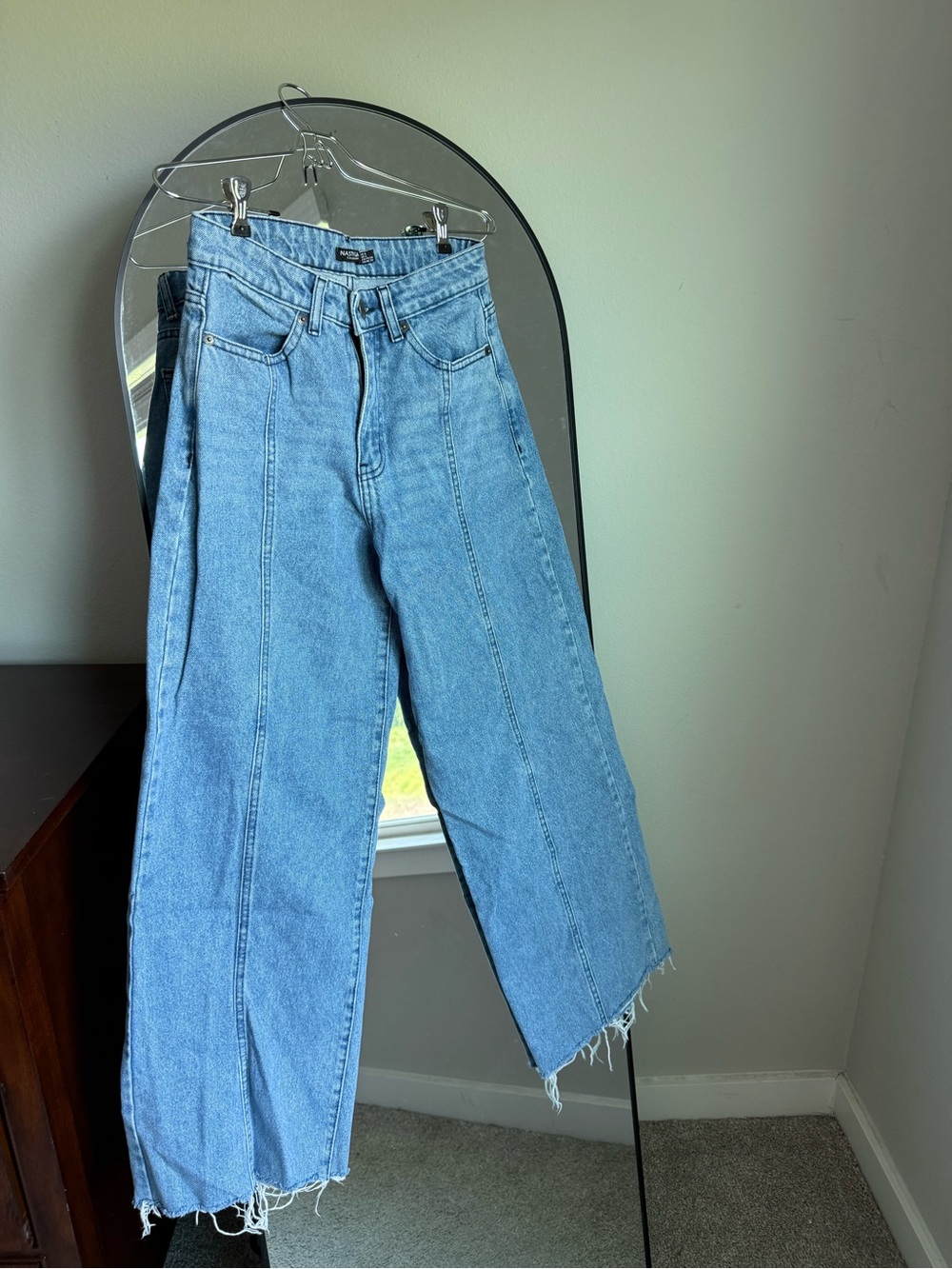 Nasty Gal‎ Jeans size 2 Blue High Rise Wide Leg Organic Cotton Vintage Style
